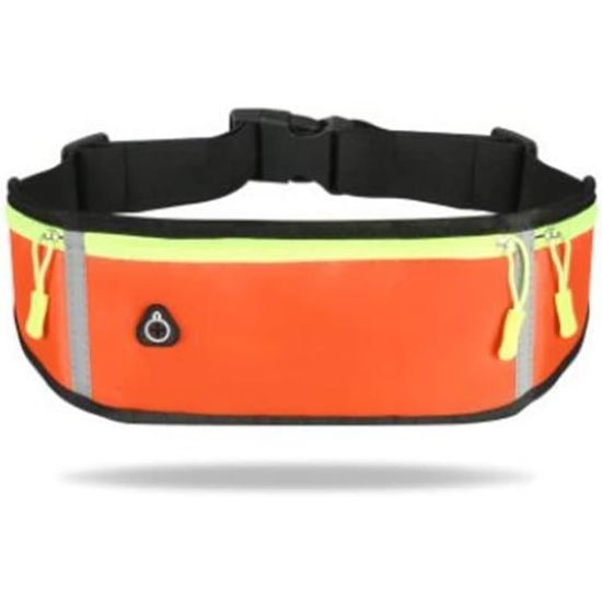 Nordrun Ceinture Running Homme Femme - Sac Banane Étanche Course à Pied, Sport, Jogging - Noir