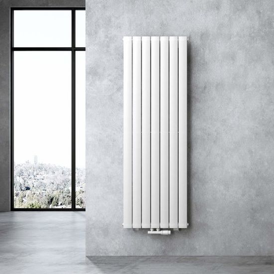 Sogood radiateur pour chauffage central 160x54cm radiateur à eau chaude panneau monocouche design vertical blanc