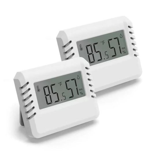 Lot De 2 Thermomètres Hygromètres Numériques LCD Précis Pour Cave