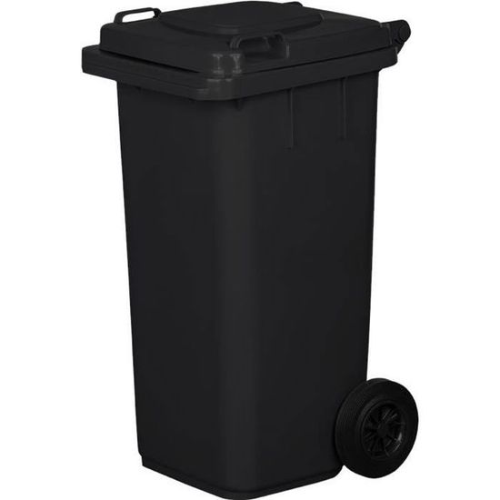 Poubelle 120 Litres Avec Roues - Vert - Système Prélèvement Mécanique - Plastique Résistant UV