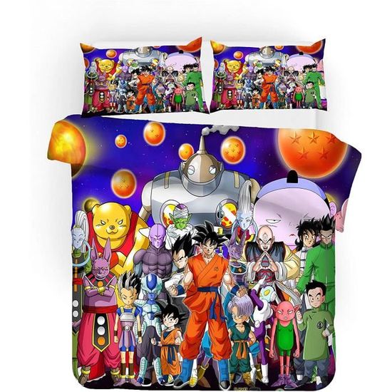 Parure De Lit DRAGON TRAINER - Housse 140x200 Cm + Taie 70x90 Cm, Microfibre Polyester, Réversible