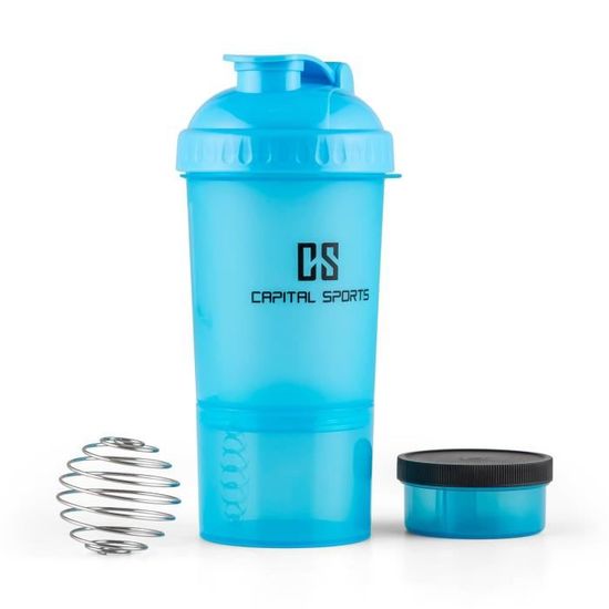 Capital Sports Shakester Shaker spécial de 600ml pour boissons protéinées sans BPA spécial