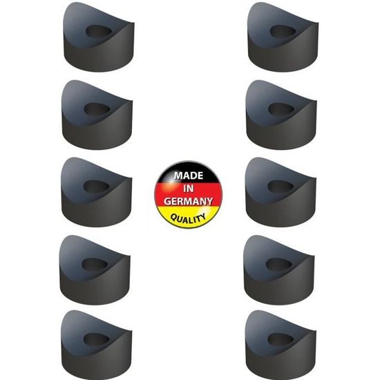 10x entretoise plastique concave simple m6 x 5mm cale tube axe rondelle support noir 17 x 6 x 5