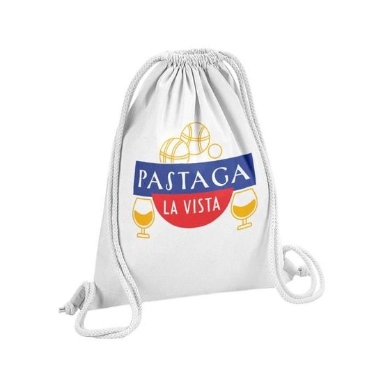 Sac de Gym en Coton Blanc Pastaga la Vista Espagnol Humour Pastis