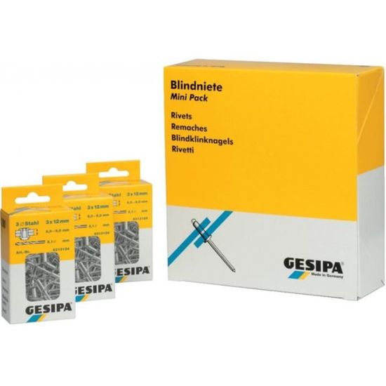 Gesipa Mini-Pack Acier//Acier 3x12mm