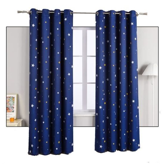 Rideau Occultant Thermique Isolation Thermique Rideau À Anneaux Pour Chambre Salon - Forêt