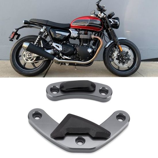 Curseurs De Cadre De Fourche Moto En Aluminium CNC - Rouge (Paire)