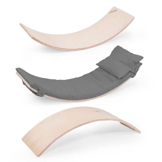 Planche D'équilibre Navaris En Bois Contreplaqué Pour Enfants - 81 X 28,6 X 17 Cm - Neuve
