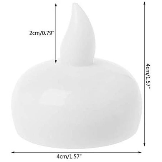 Onlynery Lot De 10 Bougies Flottantes LED Étanches Sans Flamme - Lumière Blanche Chaude Pour Piscine, Mariage, Bain Et Décoration
