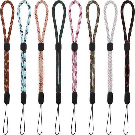 Lot De 2 Dragonnes De Poignet En Cuir PU - Avec Anneaux, Pour étui De Téléphone, Clés, Portefeuille