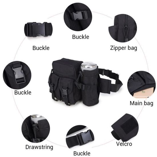 Porte-bouteille tactique Molle pour bouteilles d'eau