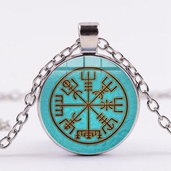 Végétvisir Collier avec boussole Viking pour hommes et femmes bijoux