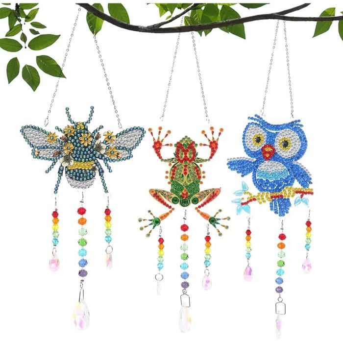 Kit DIY Carillons Éoliens Arc-en-Ciel 12 Pcs – Jeu Créatif Enfants Avec Tubes, Peinture & Accessoires Bois Naturel