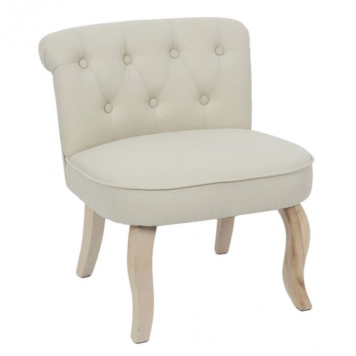 Poufs fauteuils et chaises - Fauteuil - Eleanor - L 46 cm x l 55 cm x H 65 cm - Beige