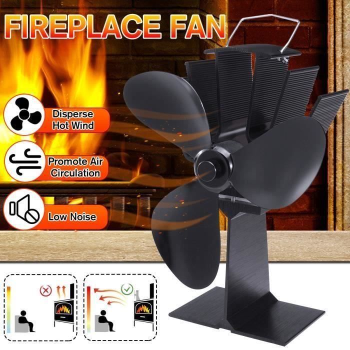 Ventilateur pour Poêle modèle 3 Lame Poêle Ventilateur Brûleur Ultra-silencieux alimenté par la chaleur