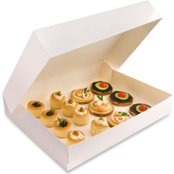 5 BOÎTES PATISSIÈRES BLANCHES PM