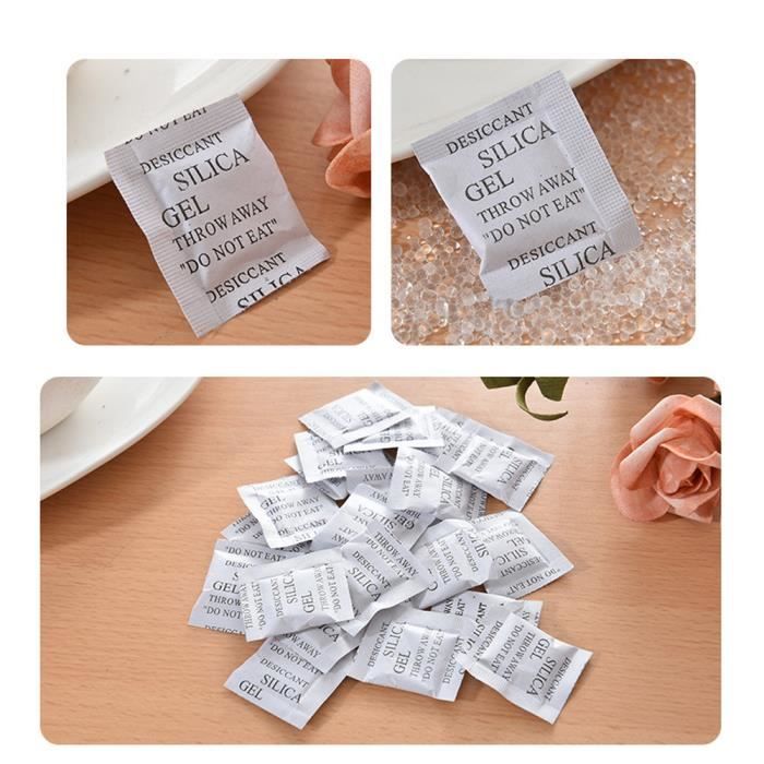 100 paquets 1g déshumidificateur déshumidificateur déshydratant gel de silice non toxique XFM60912630_6965