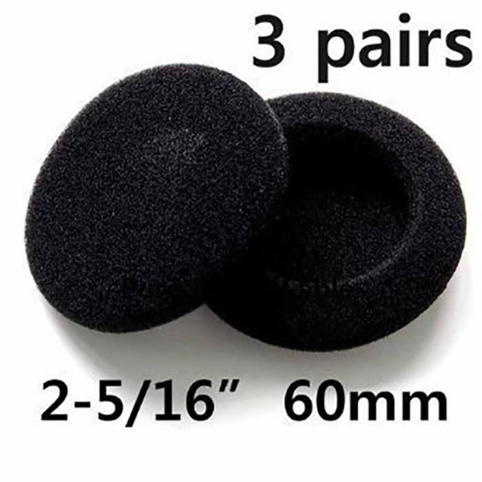 Couvre-oreilles en mousse souple pour casque Sony-3 paires de 2-5 - 16 pouces T- la406