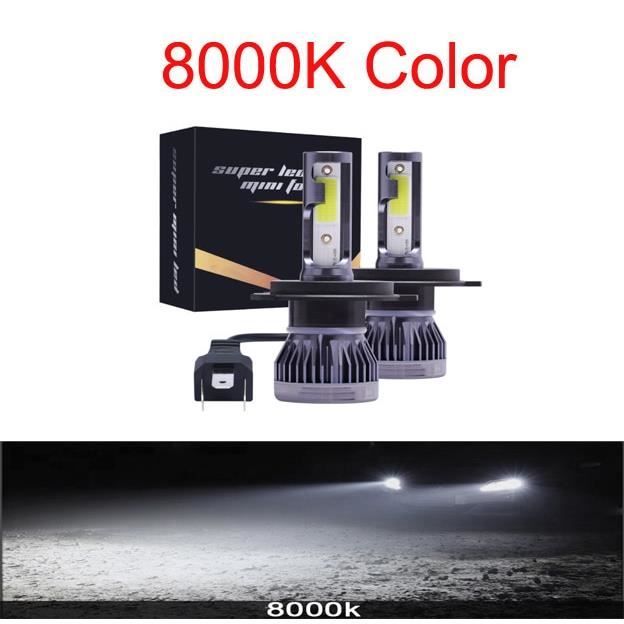 Couleur 8000K Emitting Socket H7 LED Ampoules 1200 lm - paire, kit verser phares de voiture, 2 pièces