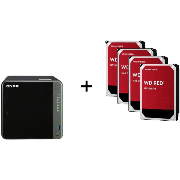 Serveur Stockage NAS - TS-453D-4G - 4 Baies + 4 Disque dur Interne NAS - 2To - 5 400 tr/min - Cache 64MB - 3.5\