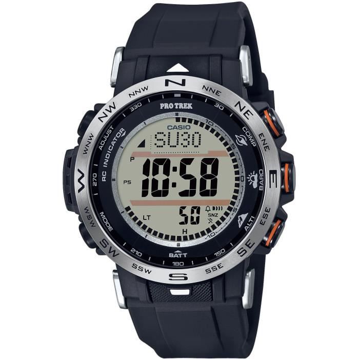 Casio - Montre Hommes - Quartz - Digital - Bracelet Plastique Noir - PRW-30-1AER