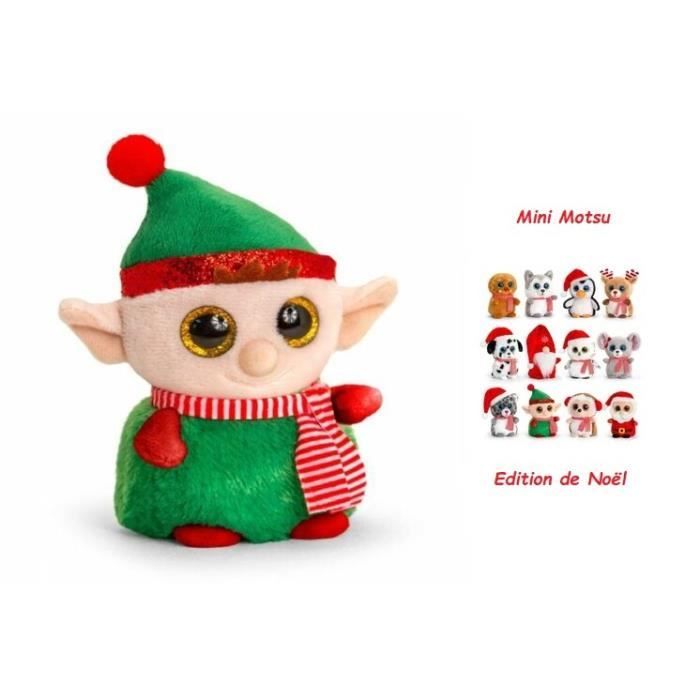 Peluche Keel Toys Mini Motsu édition Noël 2022 10 cm lutin vert
