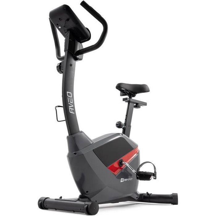 Hop-Sport Vélo d’appartement magnétique, Masse d'inertie 9 kg, Vélo fitness HS-2090H Aveo, 8 niveaux de résistance, Max. 120 kg