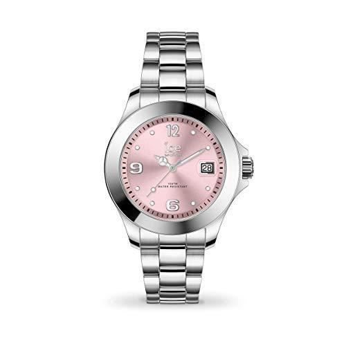 Ice Watch Ice Steel Light Pink Montre Argent pour Femme avec Bracelet en Metal 017320 (Small)