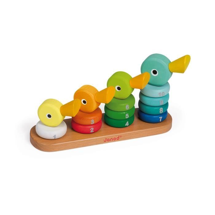 JANOD - Empilable duck Family (bois) - Dès 1 An