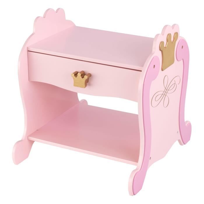 KIDKRAFT Table de chevet princesse - Rose