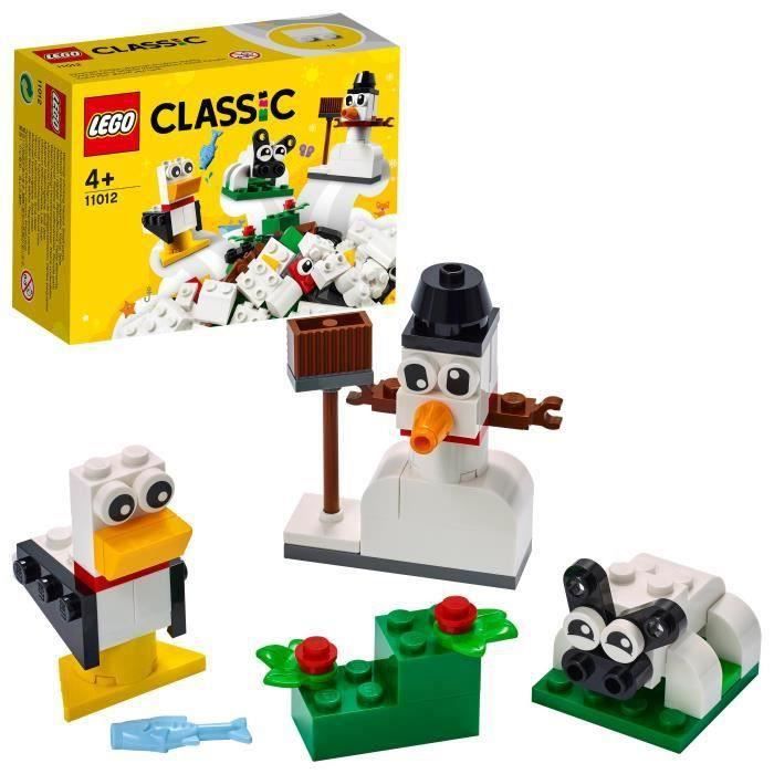 SHOT CASE - LEGO 11012 Classic Briques Blanches Créatives Premier Jeu de Construction avec Bonhomme de Neige pour Enfant de 4 Ans et