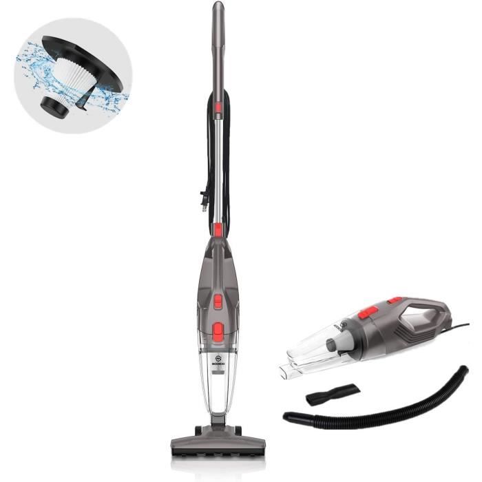 MOOSOO Aspirapolvere Stick 450W Aspirazione Potente 4-in-1 cù Filtri HEPA per Pavimentu Duru Leggeru LT450