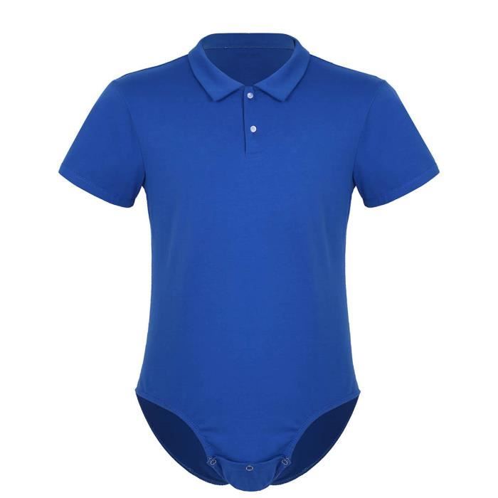 Homme Maillots de Corps Déguisement Tuxedo Body Salopette Chemise T-Shirt à Manche Courte Combinaison de Sport Barboteuse M-XXL