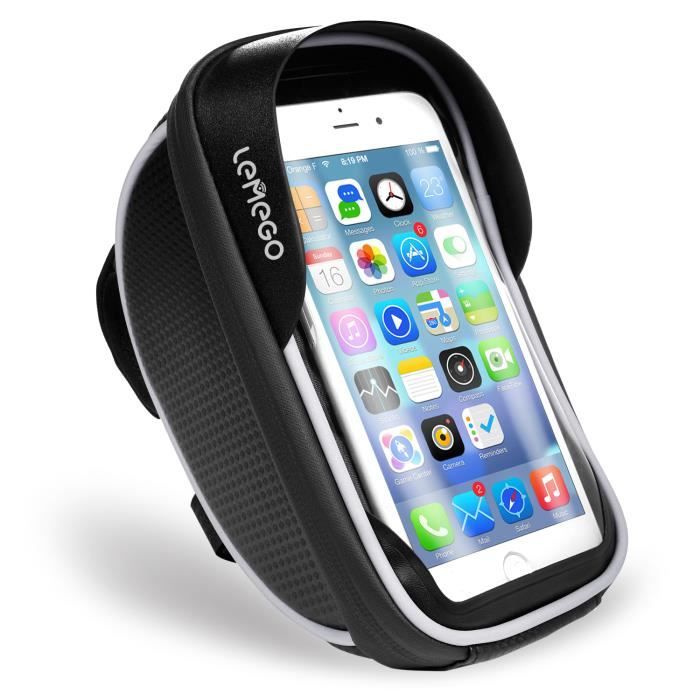 Nextmall® Support Vélo Moto Téléphone Étanche Smartphone GPS 6.0'' Écran Grande Capacité Noir