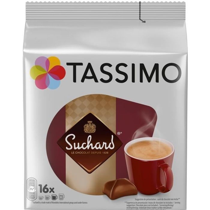 LOT DE 2 - TASSIMO Suchard Chocolat dosettes - 16 dosettes de 20 g