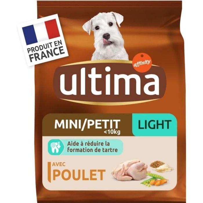Ultima - Croquettes pour Chien Spécial Mini Light 1.5Kg - Lot De 3 - Offre Special