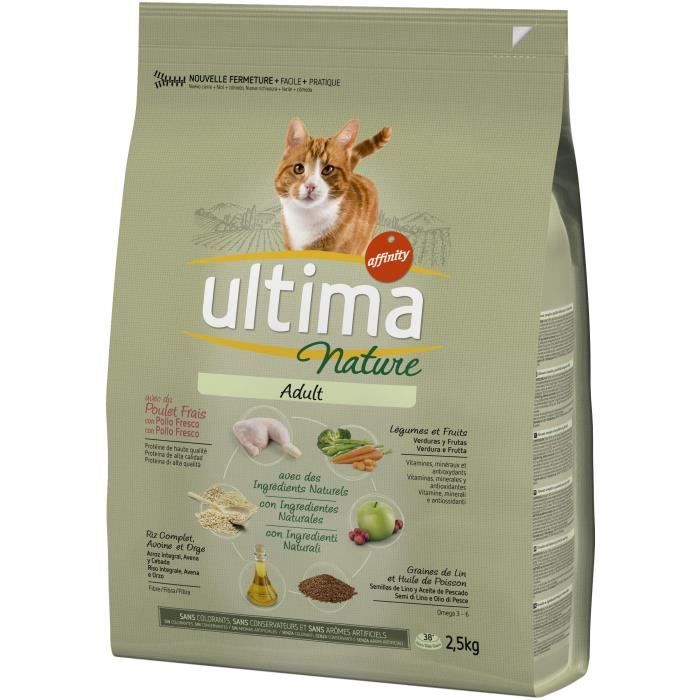 ULTIMA Croquettes au poulet - Pour chat - 2.5 kg