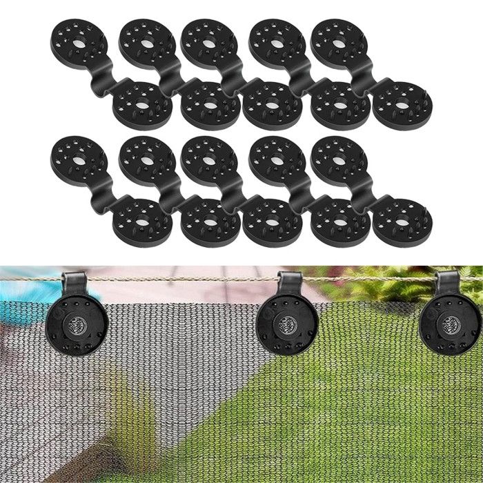 Tbest Pince De Fixation De Tente La Bâche De L'auvent Coupe-vent Portative Extérieure D'ABS Resserre L'agrafe De Bride De Fixation - Sport