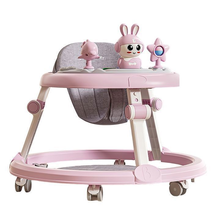 OHMG Trotteur Bébé Pliable Avec Lumières Et Musique - Hauteur Réglable 37-43cm - 15kg Max