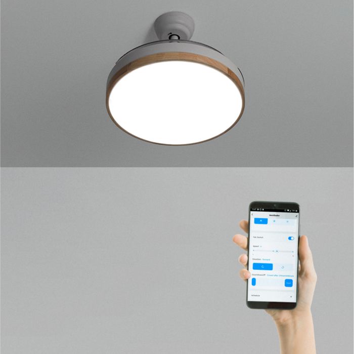 Ventilateur de plafond - Create - Avec lumière - Pales rétractables - Silencieux - LED - Create