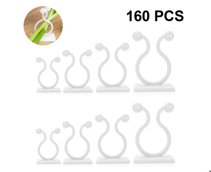 Lot 60 Clips Autocollants Plantes Grimpantes – Support Invisible Vert, Fixation Murale Sans Perçage