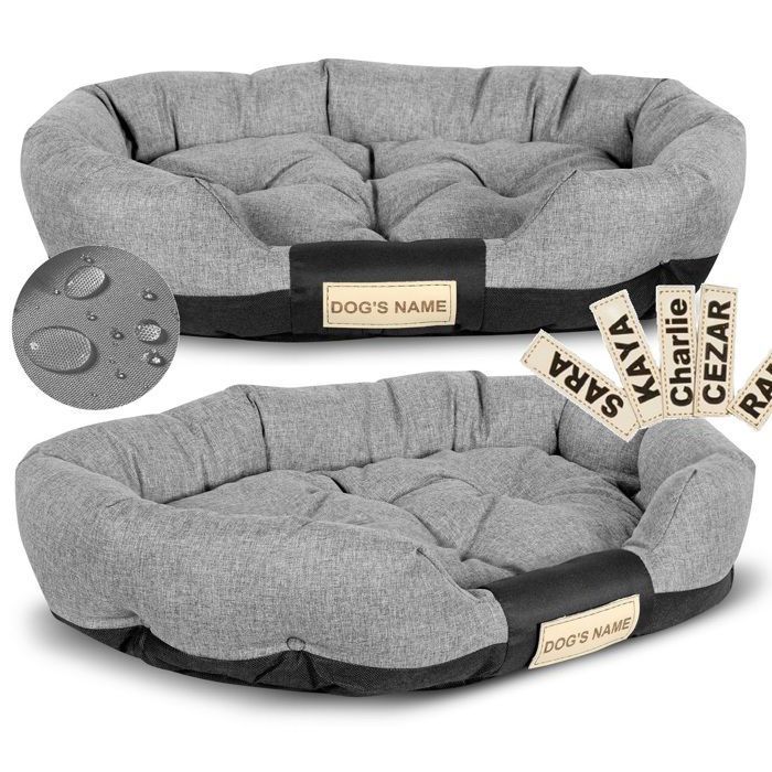 Meilleurs prix pour Panier pour chien 115x95 cm personnalisé imperméable gris