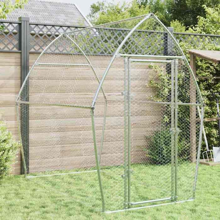 vidaXL Cage poules 200x105x182 cm