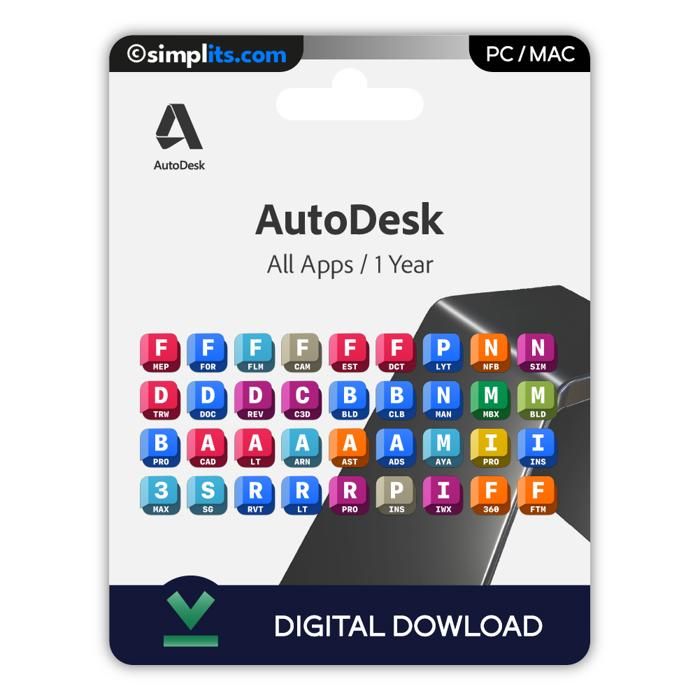 Autodesk – Abonnement – 1 An – Accès Complet – Licence officielle – Compatible Windows & Mac