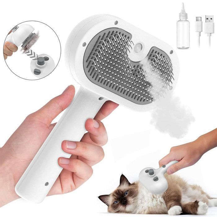 Meilleurs prix pour Brosse Chien Chat à Vapeur 3 En 1 Peigne De Massage En Spray Pour Chatspour Chats à Poils Courts et LongsRechargeable Label