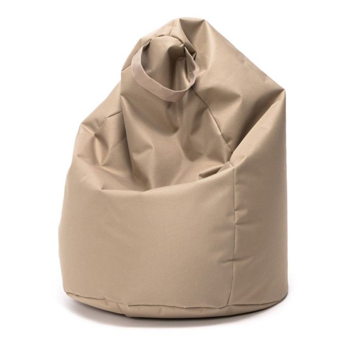 Ecopuf Pouf Poire Mini Sako Polyester - 80 x 50 cm - Beige