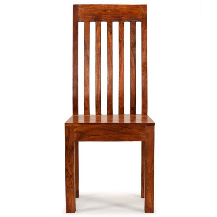 SOLO - TOP Chaise à manger/cuisine - lot de 2 - Bois avec finition miel Moderne - cadre en bois - max charge 110kg LV242