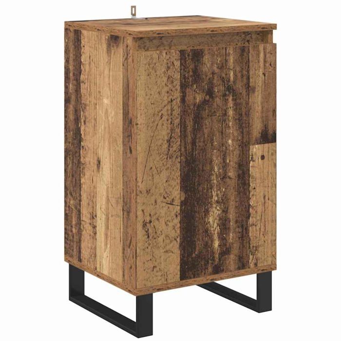 Buffet en bois dingénierie - vidaXL - Bois Ancien - 40x35x70 cm - Grand espace de rangement - Porte à charnières