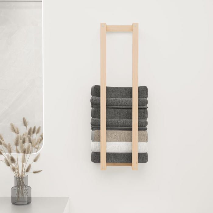 (14695)NEUFPorte-serviette 23x18x90cm - Bois de pin massif - Excellent organisateur - étagère salle de bain