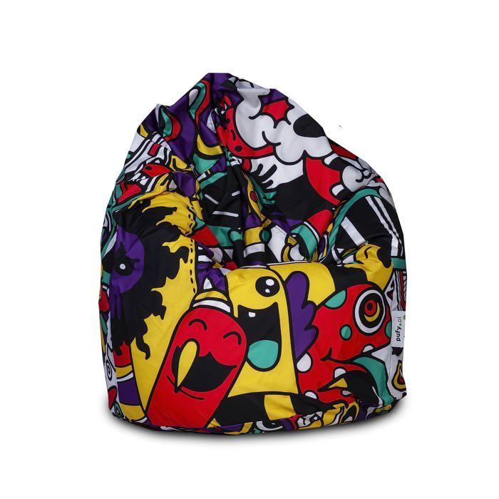Pouf Fauteuil Sacco XL Déhoussable Imperméable Intérieur/Extérieur 85x85x135cm Fantaisie-dg50 – Ecopuf